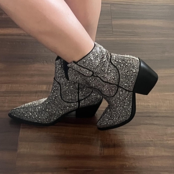 Rhinestone booties - Picture 1 of 4